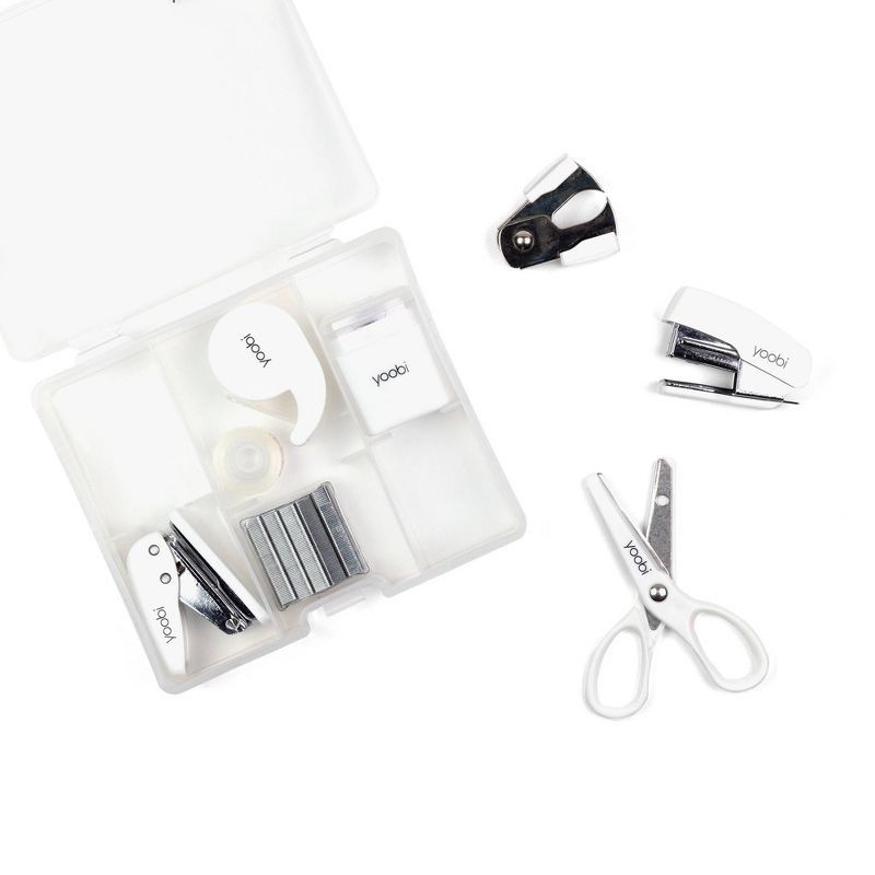 slide 5 of 8, Yoobi Evolve 8pc Mini Supply Kit White, 8 ct