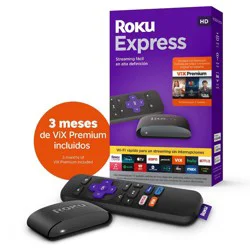Roku Express (Spanish Edition) HD Streaming Device with VIX Premium: Wi-Fi & Voice Assistant