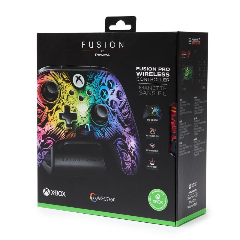 slide 21 of 22, PowerA Fusion Pro Lumectra Wireless Controller for Xbox Series X/S: Ergonomic, USB Connection, 1 ct