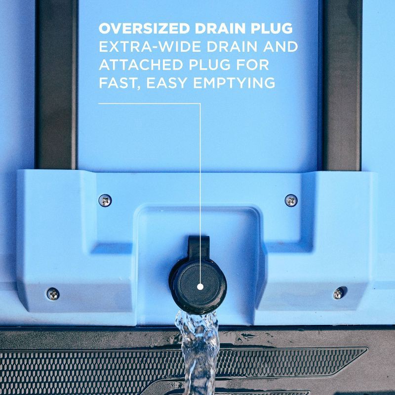 slide 8 of 9, Coleman Pro 92Can/55qt Hard Sided Cooler - Blue Sky: HDPE Construction, Wheels, 92can, 55 qt