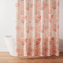 13pc Coastal Coral Branch Shower Curtain Set Off-White - Threshold™