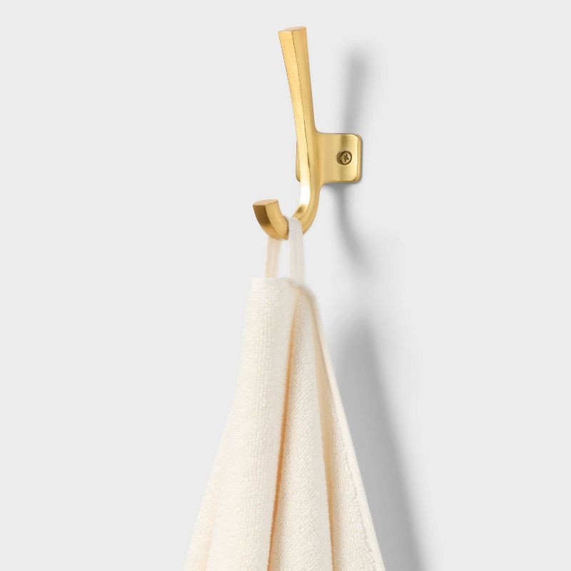 slide 3 of 3, 2pk Coastal Oversized Bath Towel Scallop Edge Cream - Threshold™, 2 ct