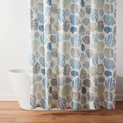 13pc Coastal Seashells Shower Curtain Set Blue/Green - Threshold™