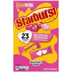 Starburst FaveReds Chewy Candy Valentine Exchange Kit - 8.11oz/23ct