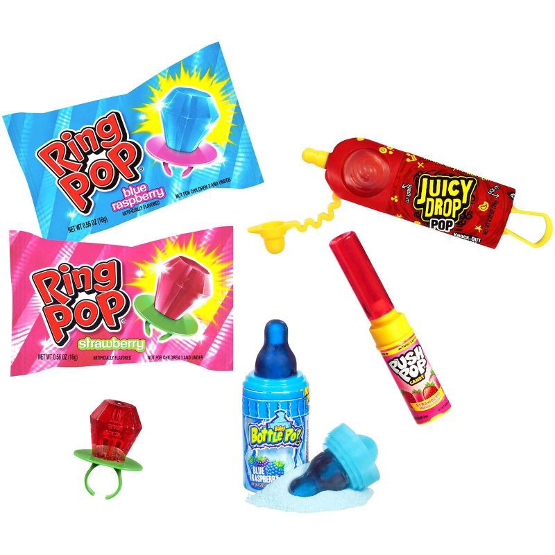 slide 4 of 4, Ring Pop Bazooka Valentine's Day Sweet Pop Heart Box Candy - 3.95oz, 3.95 oz