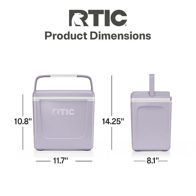 slide 5 of 9, RTIC Outdoors 8qt Road Trip Personal Cooler - Lilac Purple: Hard-Sided, 12-Can Capacity, 8 qt