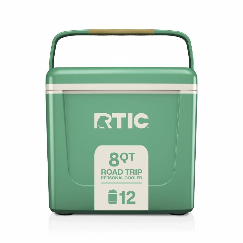 slide 1 of 8, RTIC Outdoors 8qt Road Trip Personal Cooler - Sage Green: Hard-Sided, 12-Can Capacity, 8 qt