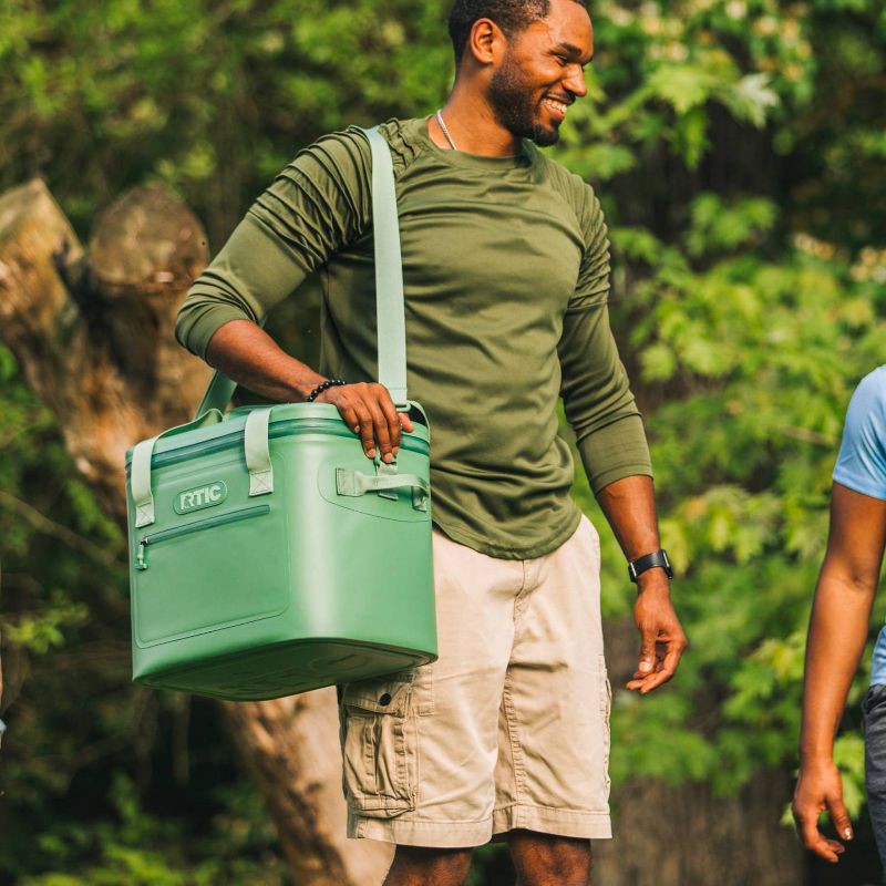 slide 7 of 8, RTIC Outdoors 30qt Ultra-Tough Soft Sided Cooler - Sage Green: Vinyl Material, 30 Can Capacity, 30 qt, 30 can
