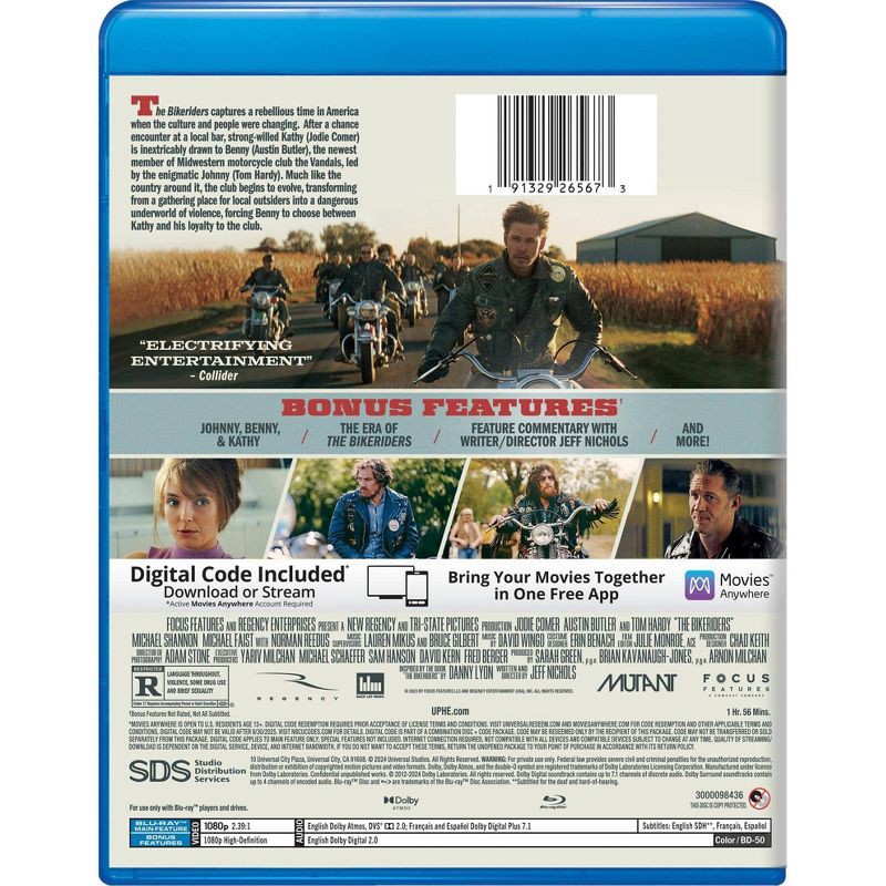 slide 3 of 3, Universal Home Video The Bikeriders (Blu-ray + Digital), 1 ct
