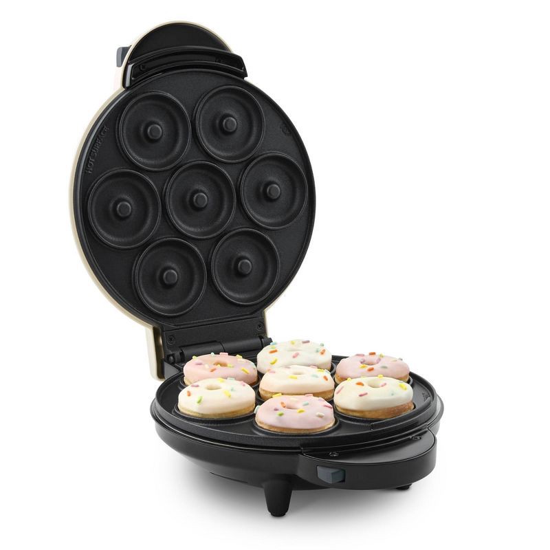 slide 2 of 7, Dash MultiMaker Treat Maker System with Waffle Bite, Mini Donut, & Mini Cupcake Plates Cream: Nonstick, 7 Cavities, 800W, 1 ct