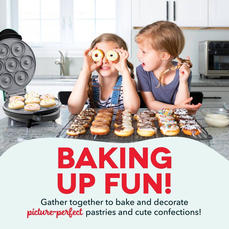 slide 2 of 5, Dash MultiMaker Treat Maker System with Waffle Bite, Mini Donut, & Mini Cupcake Plates Cream: Nonstick, 7 Cavities, 800W, 1 ct