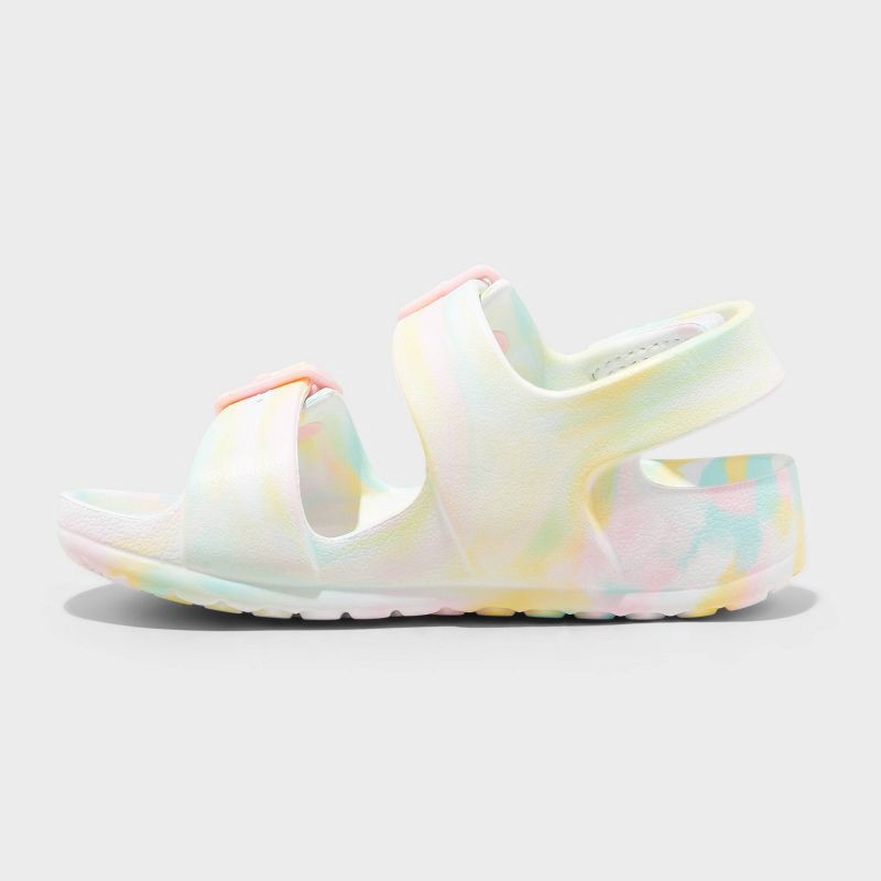 slide 2 of 4, Toddler Ade Blown EVA Sandals - Cat & Jack™ 12T: Hook and Loop Closure, Contoured Footbed, Adjustable Double Straps, 1 ct