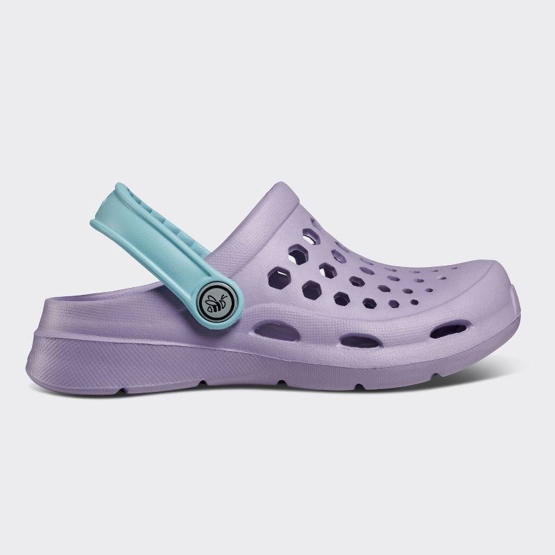 slide 2 of 6, Joybees Kids' Dylan Slip-On Clogs - Sky Blue/Lilac Purple 1: Non-Marking Sole, EVA Material, Closed Round Toe, Medium Width, 1 ct