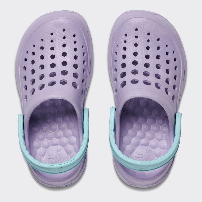 slide 4 of 6, Joybees Kids' Dylan Slip-On Clogs - Sky Blue/Lilac Purple 2: Non-Marking Sole, Closed Round Toe, 1 ct
