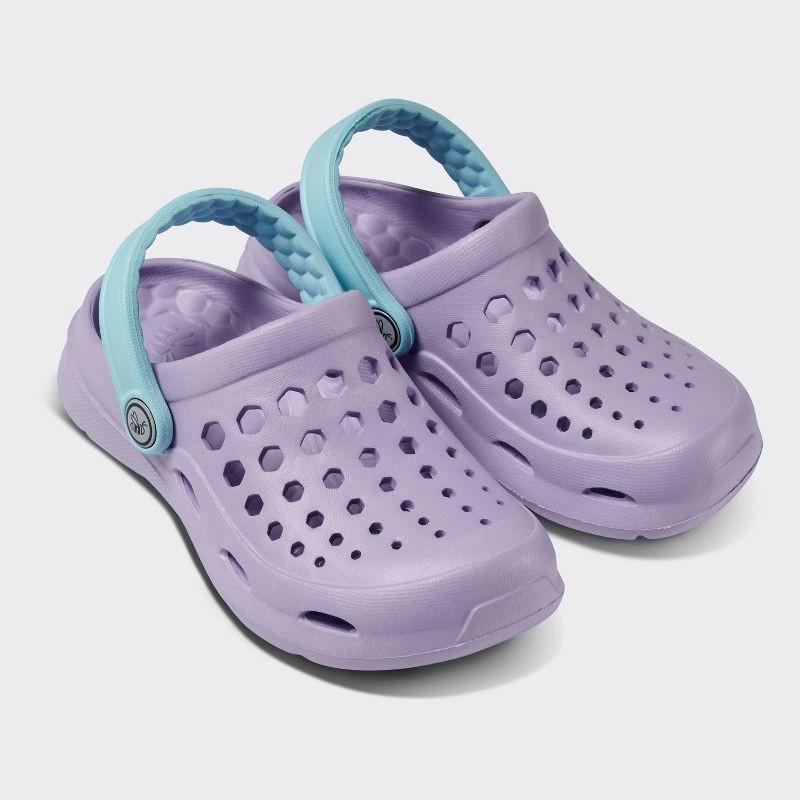 slide 3 of 6, Joybees Kids' Dylan Slip-On Clogs - Sky Blue/Lilac Purple 3: Non-Marking Sole, Closed Round Toe, Medium Width, 1 ct