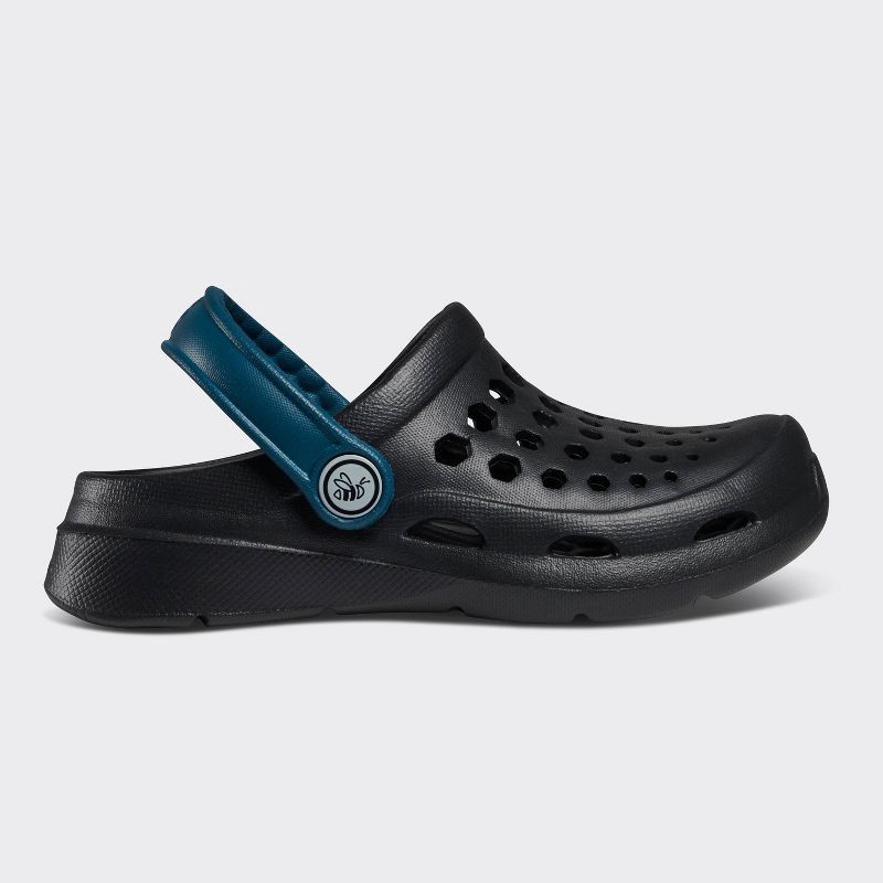 slide 2 of 4, Joybees Kids' Dylan Slip-On Clogs - Black/Cascade 3: Non-Marking Sole, Closed Round Toe, 1 ct