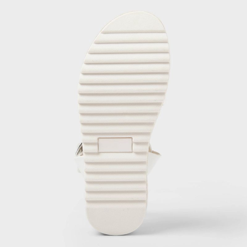 slide 4 of 4, Kids' Lindsey Platform Espadrille Sandals - art class™ White 3: Adjustable Buckle Strap, Contoured Footbed, Open Toe, 1 ct