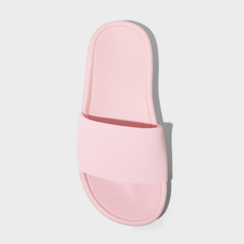 slide 3 of 4, Kids' Tatum Comfort Slides - All In Motion™ Pink 2: Slip-On Sandals, EVA Insole, Treaded Outsole, Medium Width, 1 ct