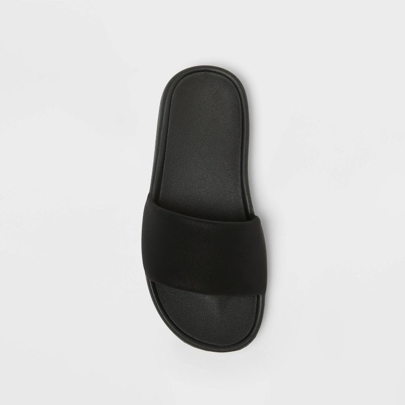 slide 3 of 4, Kids' Tatum Comfort Slides - All In Motion™ Black 1: Slip-On Sandals, EVA Insole, Recycled Polyester Lining, Treaded Outsole, 1 ct