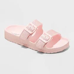 Kids' Noa Blown EVA Footbed Sandals - Cat & Jack™ Light Pink 5: Slip-On, Contoured Footbed, Double Straps
