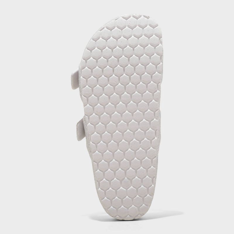 slide 4 of 4, Kids' Noa Blown EVA Footbed Sandals - Cat & Jack™ Silver 13™: Slip-On, Contoured Footbed, Double Straps, Open Toe, 1 ct