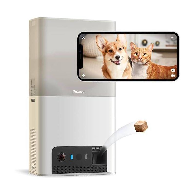slide 1 of 7, Petcube Bites 2 Lite Interactive WiFi Pet Monitoring Camera with Phone App and Treat Dispenser, 1 ct