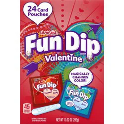 Lik-m-aid Fun Dip LIK-M-AID Valentine's Classroom Exchange Fun Dip Carton Candies - 10.32oz/24ct