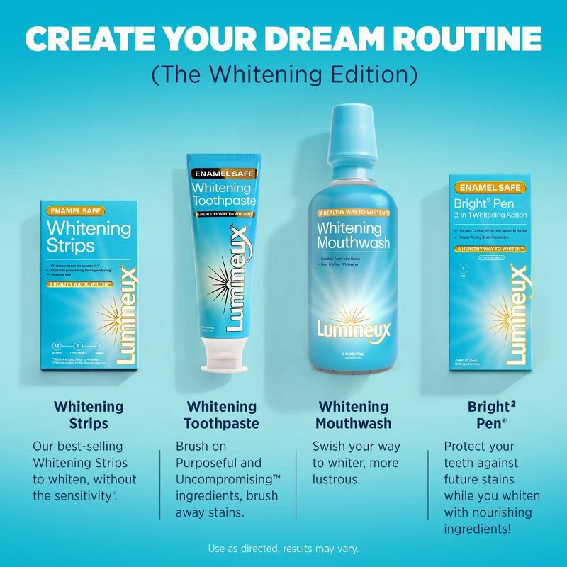 slide 7 of 8, Lumineux Tooth Whitening Strips - 7ct, 7 ct