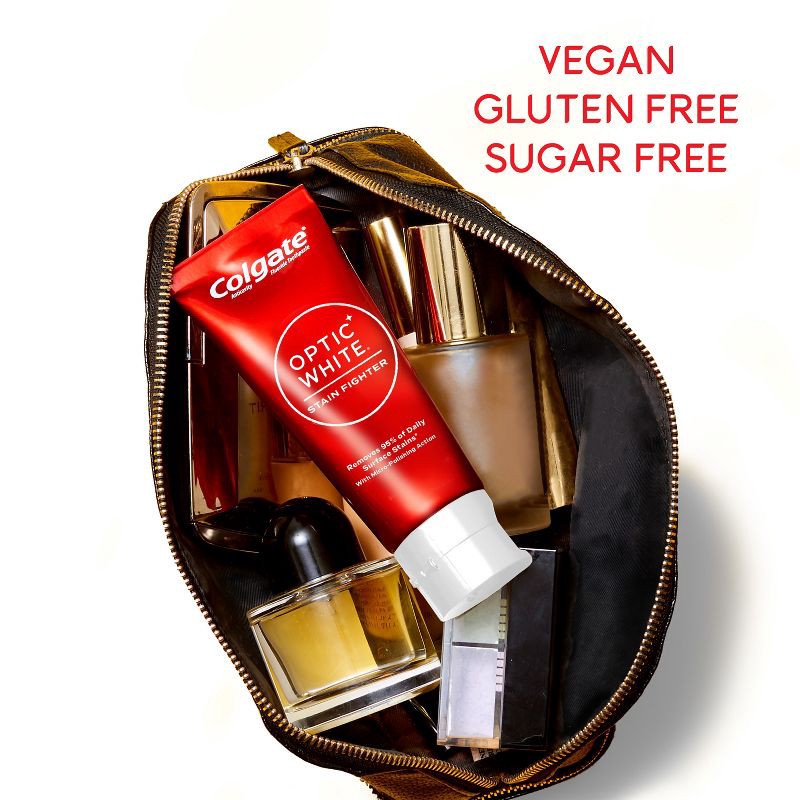 slide 9 of 15, Colgate Optic White Stain Fighter Teeth Whitening Toothpaste - Clean Mint - 4.2oz, 4.2 oz