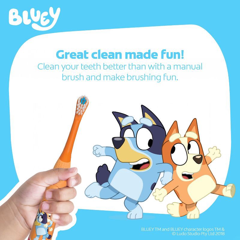 slide 2 of 13, Colgate Kids' Battery Toothbrush - Bluey Bingo - Extra Soft, 1 ct
