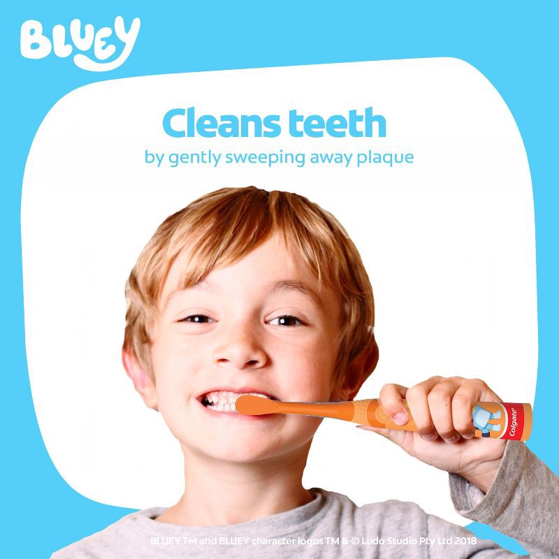 slide 6 of 13, Colgate Kids' Battery Toothbrush - Bluey Bingo - Extra Soft, 1 ct