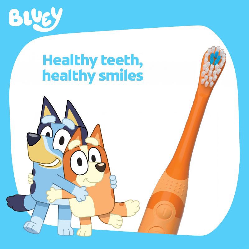 slide 7 of 13, Colgate Kids' Battery Toothbrush - Bluey Bingo - Extra Soft, 1 ct