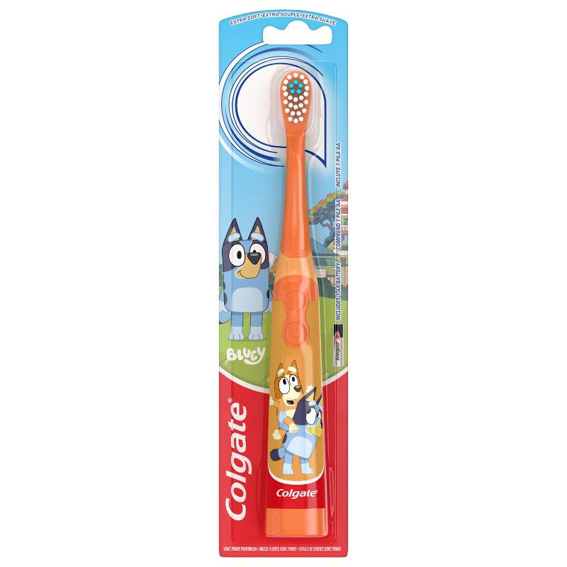 slide 9 of 13, Colgate Kids' Battery Toothbrush - Bluey Bingo - Extra Soft, 1 ct