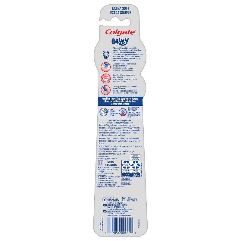 slide 2 of 9, Colgate Kids Bluey Manual Toothbrush Extra Soft - 2ct, 2 ct