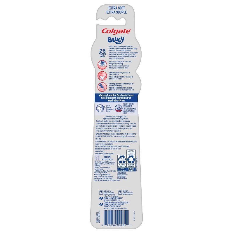 slide 9 of 9, Colgate Kids Bluey Manual Toothbrush Extra Soft - 2ct, 2 ct