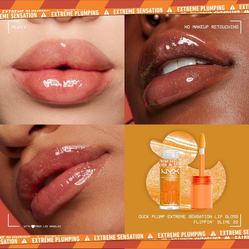 slide 3 of 8, NYX Professional Makeup Duck Plump High Pigment Plumping Lip Gloss - Flippin Slime - 0.23 fl oz, 0.23 fl oz