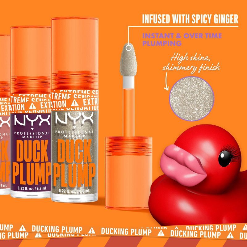 slide 5 of 8, NYX Professional Makeup Duck Plump High Pigment Plumping Lip Gloss - Flippin Slime - 0.23 fl oz, 0.23 fl oz