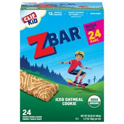 Zbar - Iced Oatmeal Cookie - Soft Baked Whole Grain Snack Bars - USDA Organic - Non-GMO - Plant-Based - 1.27 oz. (24 Pack)