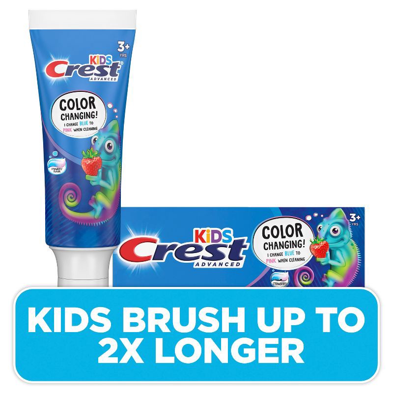 slide 2 of 16, Crest Kids' Advanced Color Changing Toothpaste - Strawberry - 4.2oz, 4.2 oz