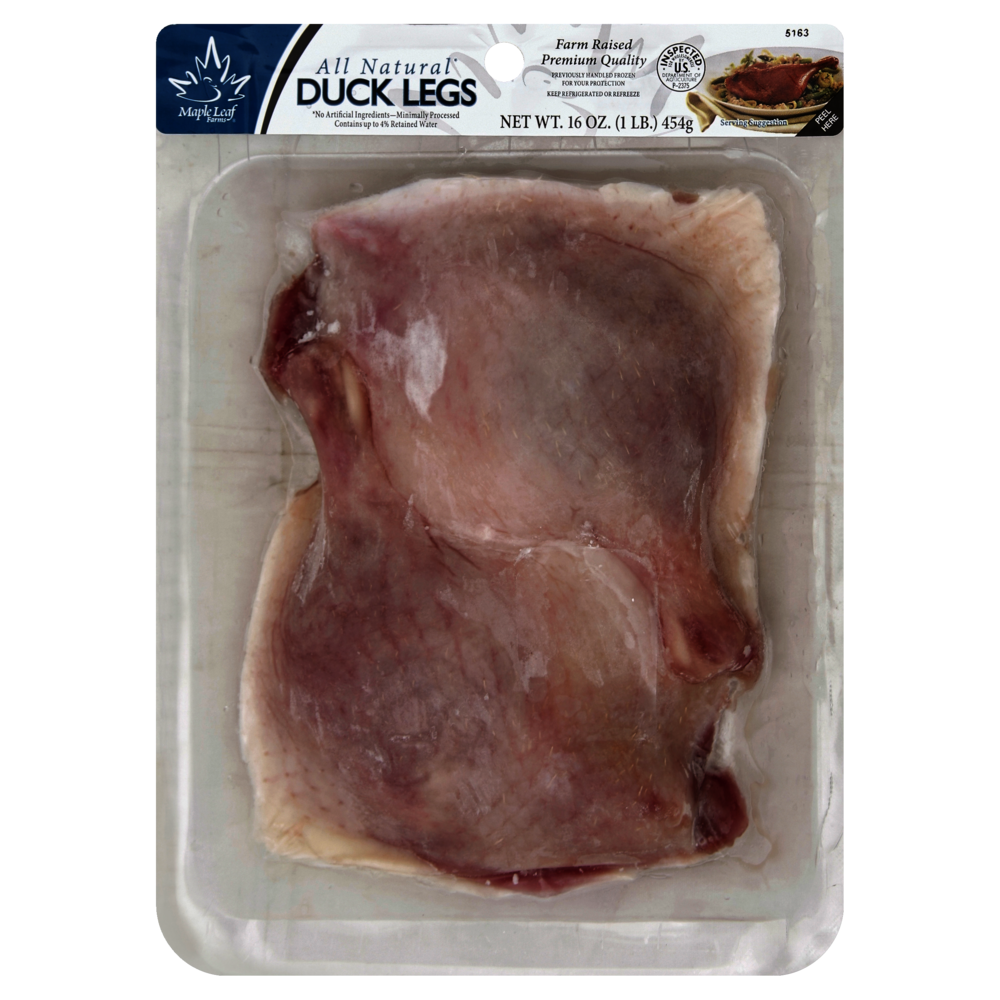 slide 1 of 1, Maple Leaf All Natural Duck Legs, 1 lb