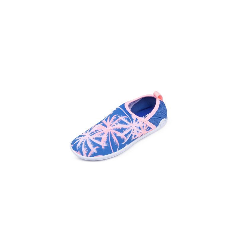 slide 1 of 5, Speedo Junior Girls' Bootie Water Shoe - Blue/Pink Palm L, 1 ct