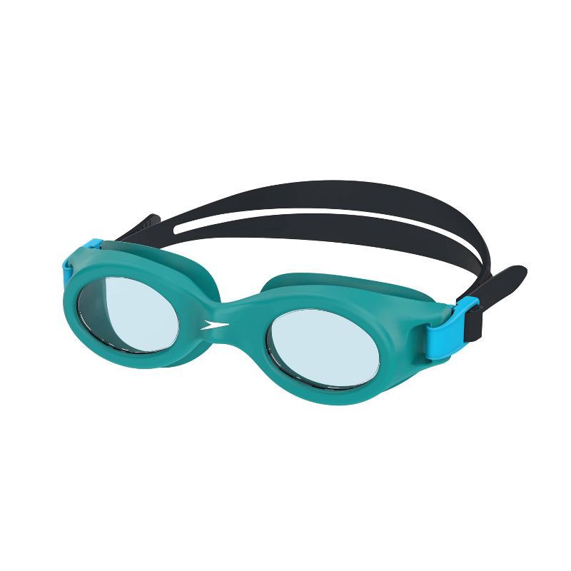 slide 1 of 4, Speedo SMS Adult Boomerang - Teal/Blue: Swim Masks for Ages 14+, Polycarbonate, 1 ct
