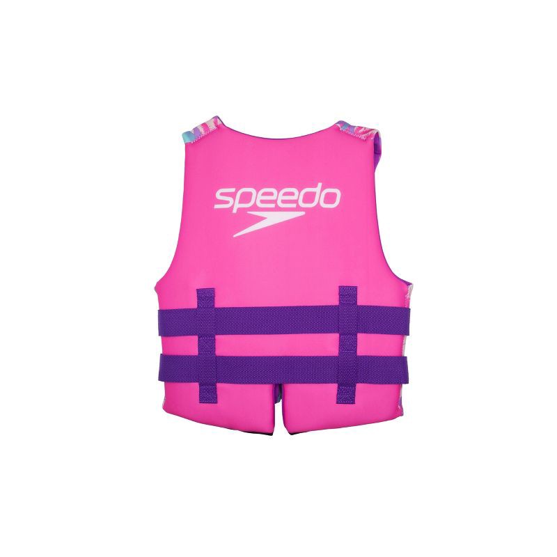 slide 2 of 3, Speedo Youth Life Jacket Vest - Purple/Pink: Polyethylene, Polyester, 55-88 lbs, 55 ct; 88 lb