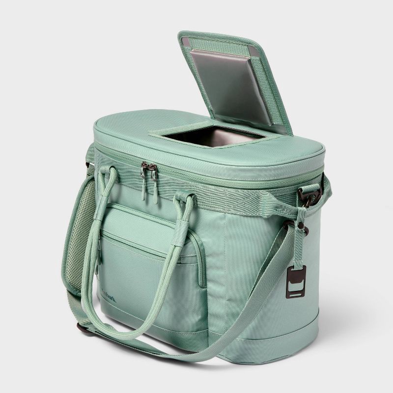 slide 2 of 4, 23qt Soft Sided Cooler Sage Green - Embark™: Adjustable Straps, Bottle Opener, 23 qt