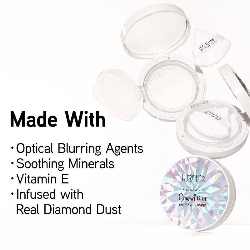 slide 8 of 9, Physicians Formula Mineral Wear Diamond Blur Skincare Powder - 0.21oz, 0.21 oz