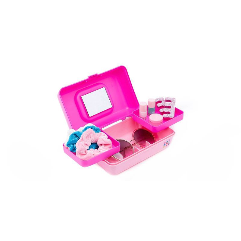 slide 2 of 3, Caboodles Pretty In Petite Makeup Organizer - Hot Pink On Rose, 1 ct
