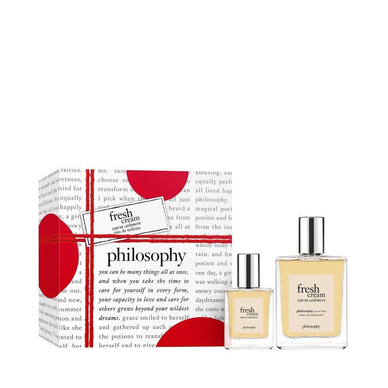 slide 1 of 7, philosophy Fresh Cream Warm Cashmere Eau de Toilette Holiday Gift Set - 2 fl oz + 0.5 fl oz/2pc -Ulta Beauty, 2 fl oz, 0.5 fl oz, 2 ct