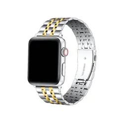 Posh Tech Stella Stainless-Steel Link Band for Apple Watch - Silver/Gold: Compatible with Apple Watch, Wearable Tech Accessory