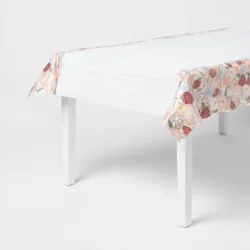 Rose Gold Floral Border Printed Table Cover 1ct - Spritz™