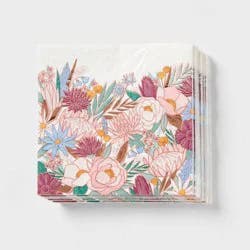 Rose Gold Floral Lunch Napkin 30ct - Spritz™